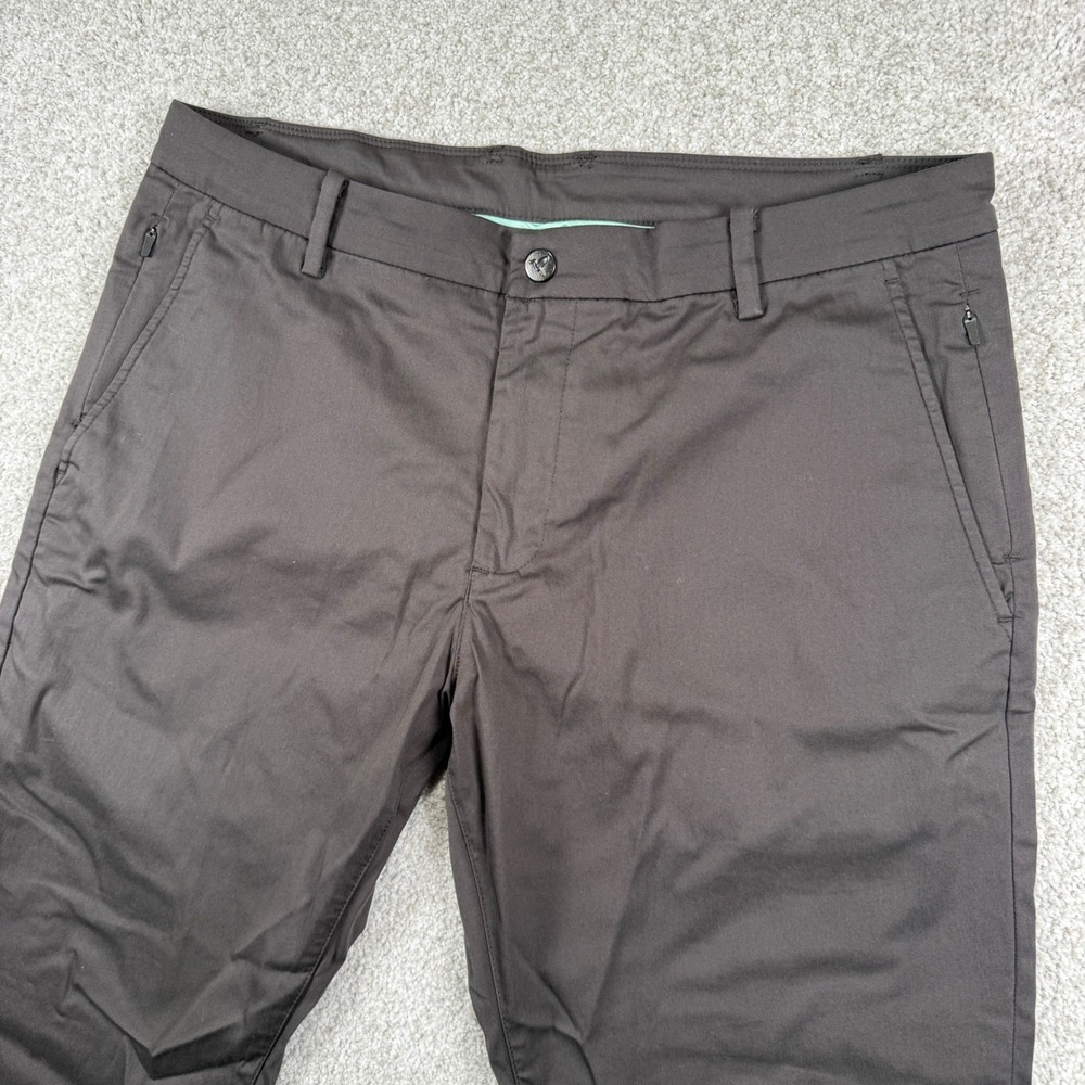 Birddogs Pants Men 36x32 Dark Brown gray Liner Chino Golf Stretch